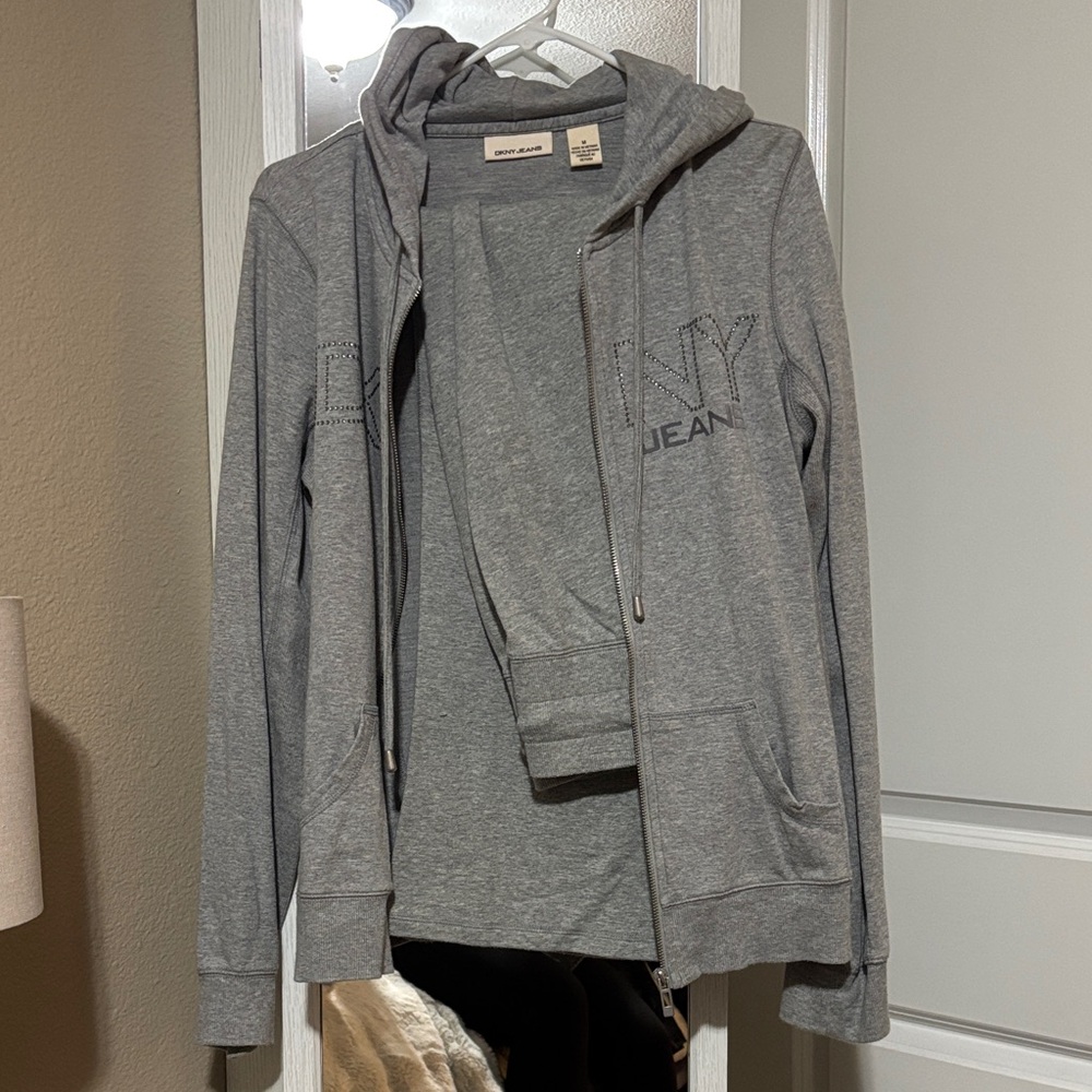 DKNY Heather Gray Casual Two Piece Set